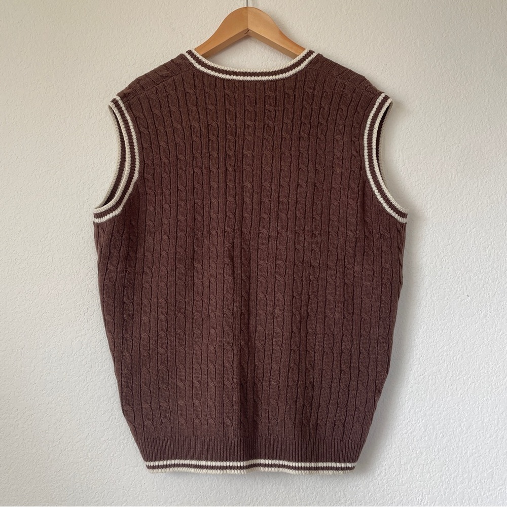 Brandy Melville Oversized Brown Sweater Vest - Picture 2 of 6